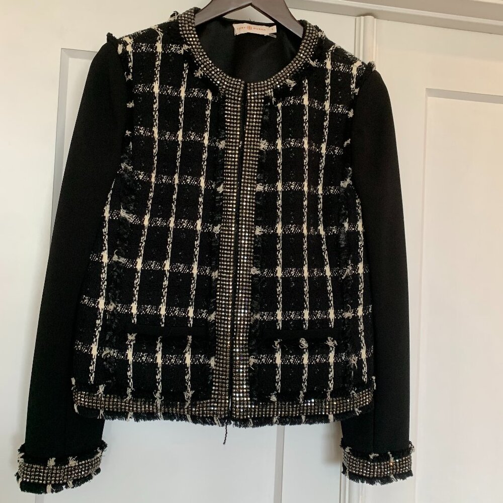 Tory Burch Mixed Material Jacket